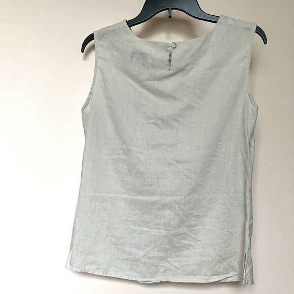 Linen Jordan Top Women’s Medium Sleeveless  Beige Tunic - Picture 2 of 6